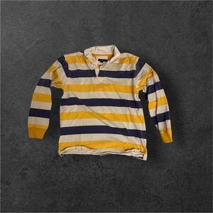 Vintage J Crew Yellow and Blue Collared Shirt